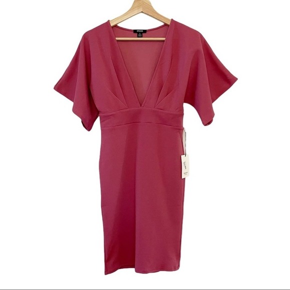 NEW Episode Los Angeles Short Mauve‎ A-Line Bell Sleeve Dress - Picture 1 of 6
